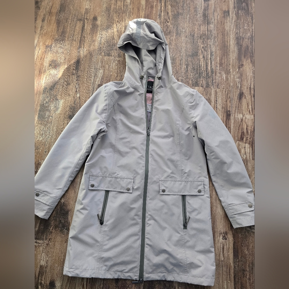 Etage Denmark Waterproof Rain Jacket Light Gray Hooded Women’s Jacket